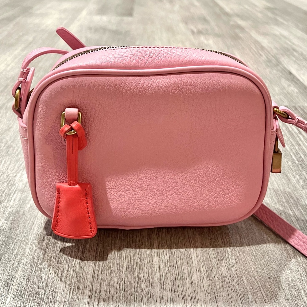 J. Crew | Italian Leather Signet Bag Pink